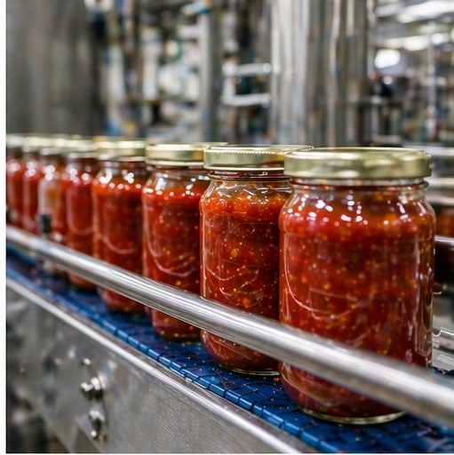 Pickled and preserved foods on the production line
